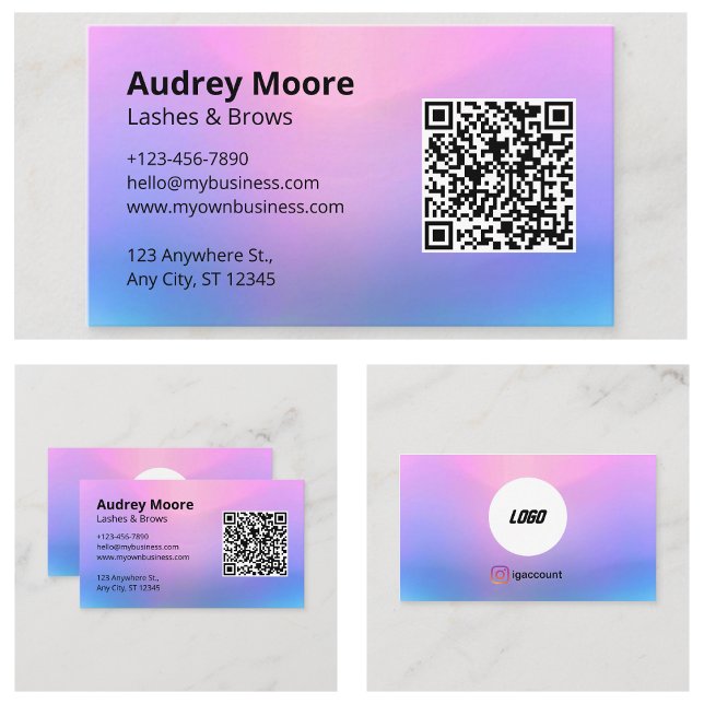 Ögonfrans-kortmallar Visitkort (Eyelash Cards Templates
)