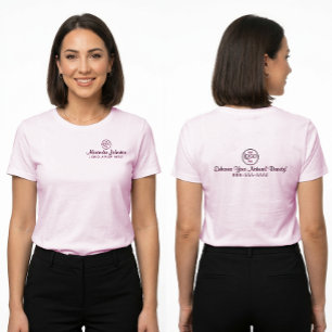 Ögonfrans Makeup Artist Anpassad Logotyp T Shirt