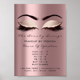 Ögonfrans Makeup Artist Glitter Skönhet Aubergine Poster