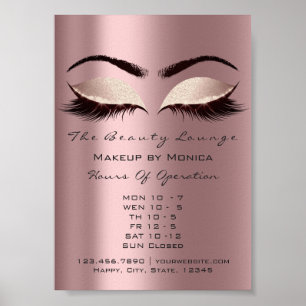 Ögonfrans Makeup Artist Glitter Skönhet Aubergine Poster