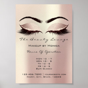 Ögonfrans Makeup Artist Glitter Skönhet Rosa Poster