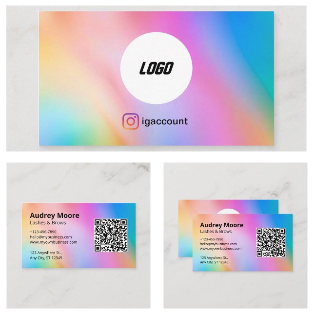 Ögonfrans- och ögonbrynstjänster visitkort (Lash and Brows Services Business Card
)