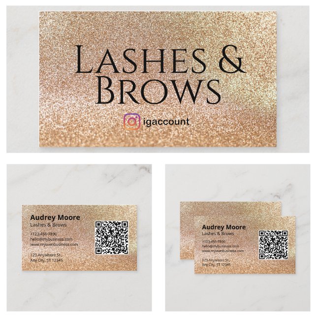 Ögonfransar Brows Modernt Flickaktigt Design Visitkort (Lashes Brows Modern Girly Design Business Card
)
