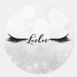 Ögonfransar Eyelashes Extensions Silver Skönhet Fö Runt Klistermärke