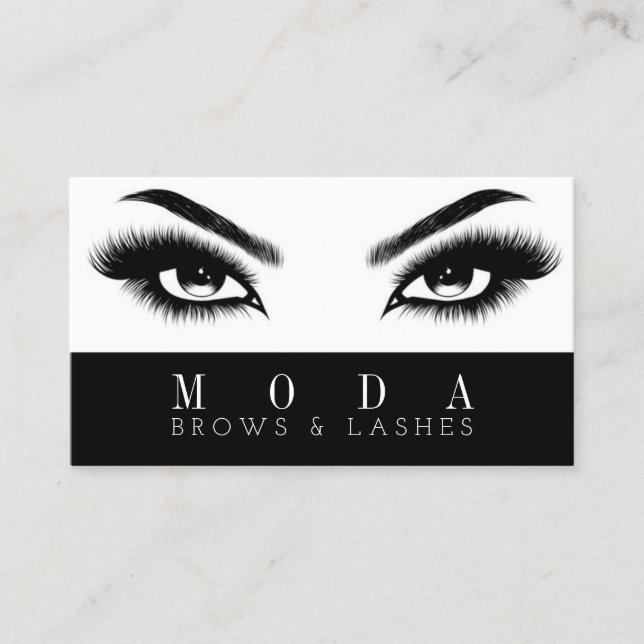 Ögonfransar, Ögonbryn, Microblading, Visitkort (Framsida)