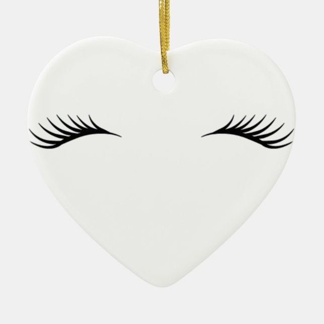 Ögonfranser Julgransprydnad Keramik (Framsidan)