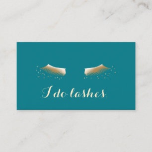 Ögonfransf8orlängningar kricka & guldelegant visitkort