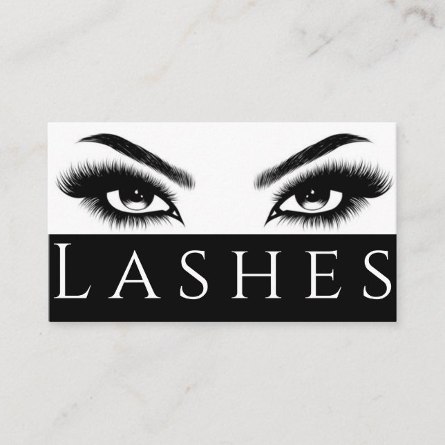 Ögonfransförlängning Brows & Lashes Salon Visitkort (Framsida)