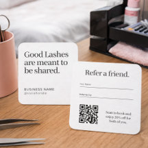 Ögonfranskonstnär Referral-kort med QR-kod