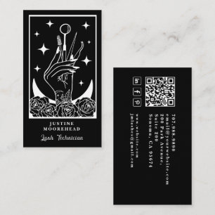 Ögonfransstylist Tarotkort Svart Visitenkort Visitkort