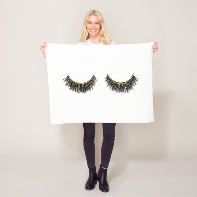 Ögonfranstrycksnärtar Fleecefilt (På plats)