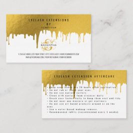 Ögonfransvårdsinstruktioner Gold Drips Visitkort