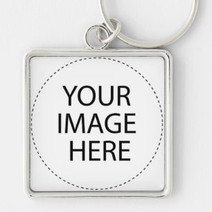 Ögongåvor Fyrkantig Silverfärgad Nyckelring