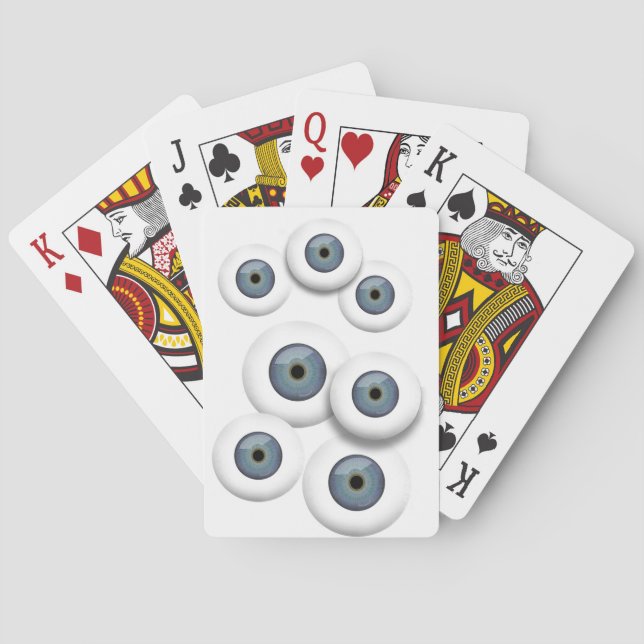 Ögonglob som leker kort casinokort (Baksidan)