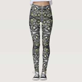 Ögonhålsgravar Kuslig gotisk Halloween-konst  Leggings