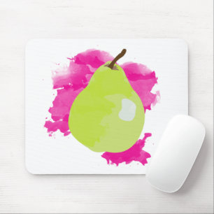Ögonillustration med Rosa Watercolor Stänk Musmatta