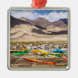 Ögonklostervy - Tibet, Asien Julgransprydnad Metall