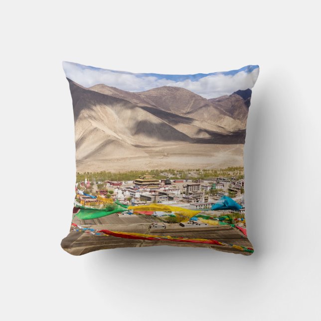 Ögonklostervy - Tibet, Asien Kudde (Framsida)