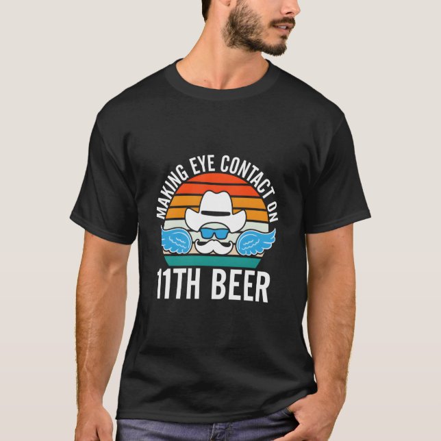Ögonkontakt På 11:e Ölet Pappa Ölbart Daddy Dri T Shirt (Framsida)