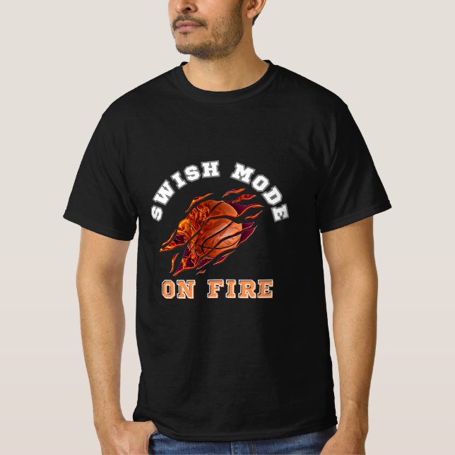 Ögonläge vid brand, basketform, typografi t shirt (Framsida)