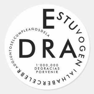 Ögonläkare födelsedag tack för firande runt klistermärke