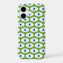 Ögonmönster iPhone-fodral | Lövgrön