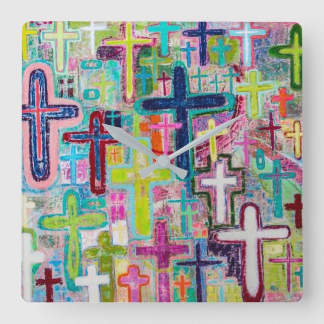 Ögonmurklocka Fyrkantig Klocka (Framsida)