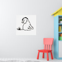 Ögonore Tittar vid Svan Svarta och vita Poster