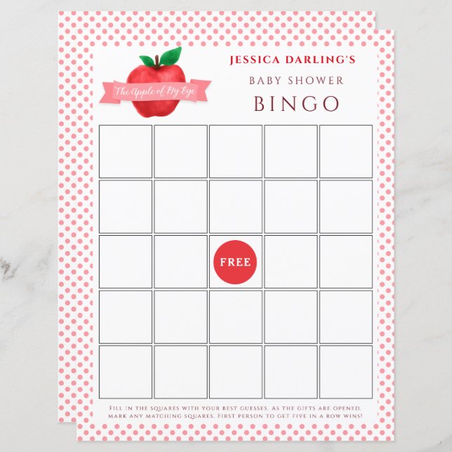 Ögonsten höst | sommar tema baby shower  (Fram/baksida)