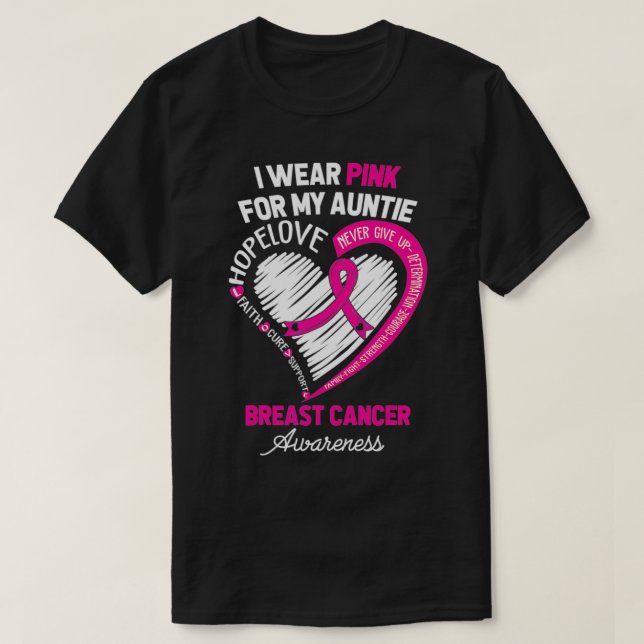 Ögont Rosa för min livliga bröstcancer T Shirt (Design framsida)
