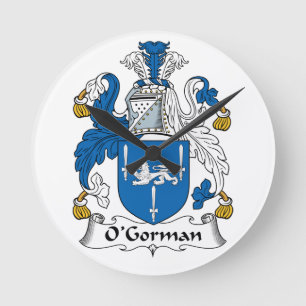 O'Gorman familjvapensköld Rund Klocka
