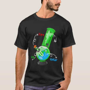 Ogräs Bong Elets Fire Vatten Luft Thc Smoking Anat T Shirt