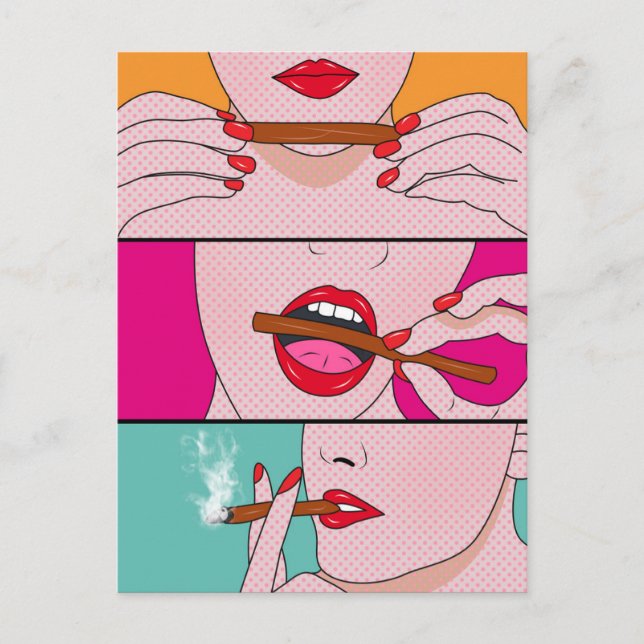 ogräs dam vykort (Framsida)