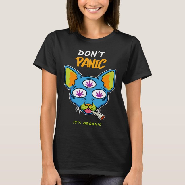Ogräs Ekologisk Katt T Shirt (Framsida)