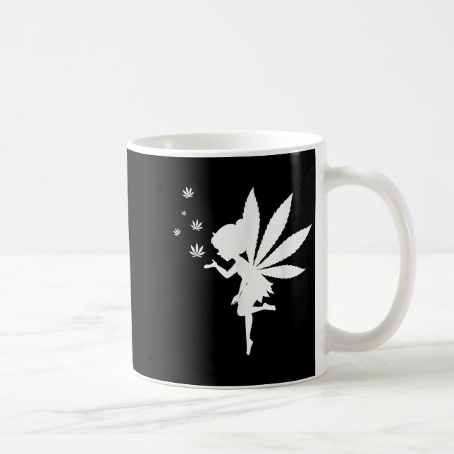 Ogräs Fairy Fantasy Löv Stoner Pot Smoker Kaffemugg (Höger)