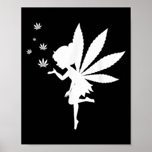 Ogräs Fairy Fantasy Löv Stoner Pot Smoker Poster