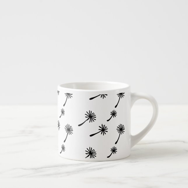 Ogräs Händer söt cynisk maskros Rolig Vintage Espressomugg (Höger)