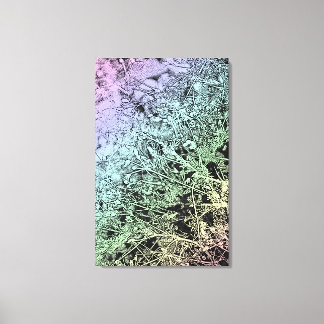 Ogräs i en dräneringsdike canvastryck (Framsida)