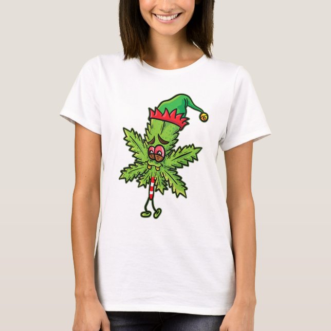 Ogräs jul Elf T-Shirt (Framsida)