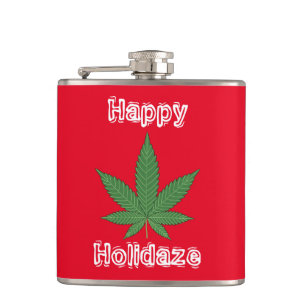 Ogräs Löv jul Lycklig Holidaze Fickplunta