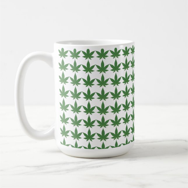 Ogräs Löv-julen Personlig Kaffemugg (Vänster)