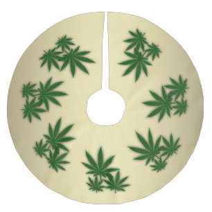 Ogräs Löv Julgransmatta Borstad Polyester