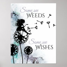 Ogräs och Önskemål ~ Fairy och Dandelion Poster