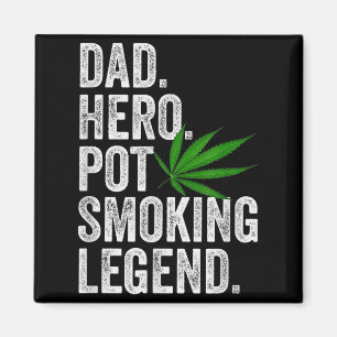 Ogräs Pappa Tröja Rolig Stoner Jul T Rökare Humor Magnet