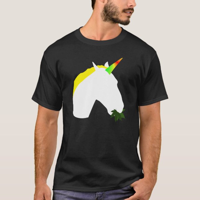 Ogräs som äter unicornT-tröja Tee (Framsida)