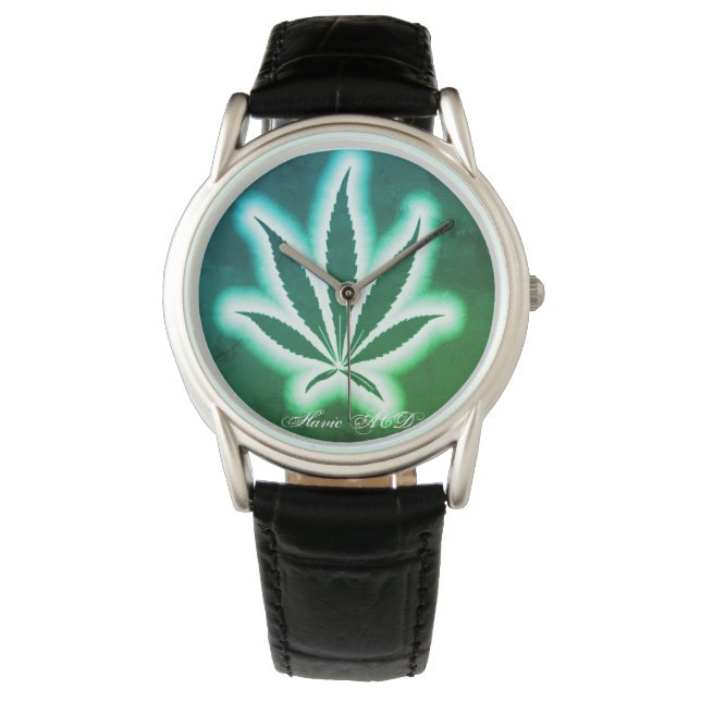 OGRÄS WATCH BLACK BAKGRUND HAVIC ACD ARMBANDSUR (Framsida)