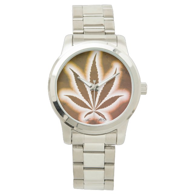 OGRÄS WATCH BROWN BAKGRUND HAVIC ACD ARMBANDSUR (Framsida)