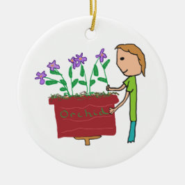 Ogräslig odling julgransprydnad keramik