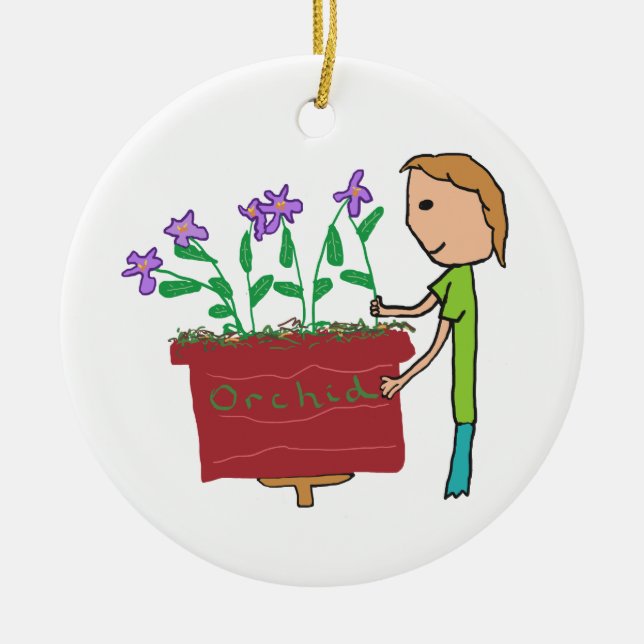 Ogräslig odling julgransprydnad keramik (Framsidan)