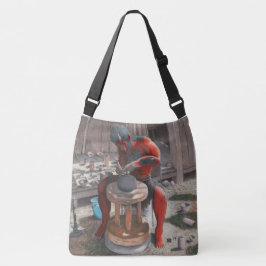 Ogre Använda pottery Wheel Fantasy Art Tote Bag Axelväska